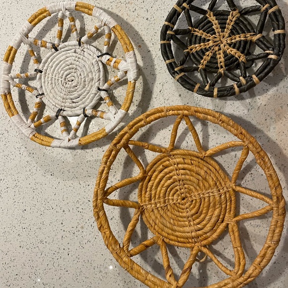 3 Urban Outfitters Woven Wall Baskets - Picture 1 of 4